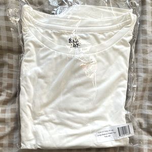 nwt white longsleeve shiny by nature